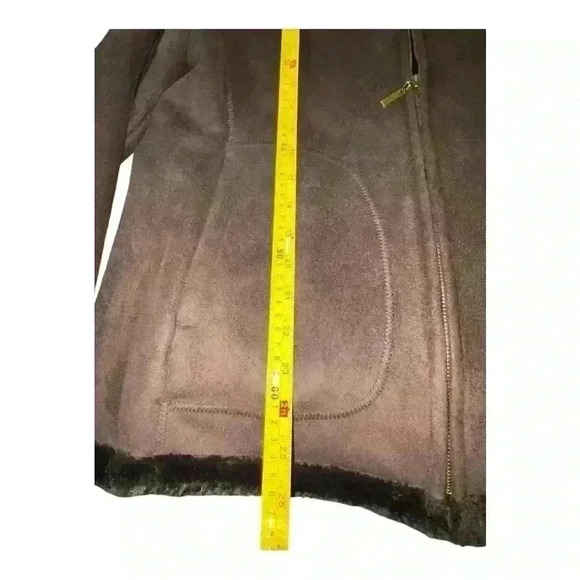 Jones New York Womens Brown Long Sleeve Hooded Fleece Full-Zip Jacket Size M - Picture 5 of 12